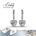 Destiny Jewellery Crystal From Swarovski Heart Earrings Valentine′s Day